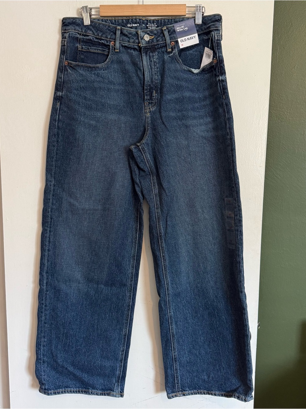 NWT old navy sky high wide leg jeans size 12